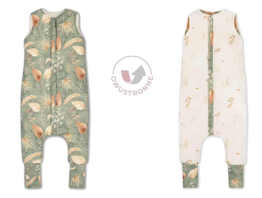 Sac Bumbac dormit cu picioare 2.5 TOG -  1-2 ani Boho Green Sleepee