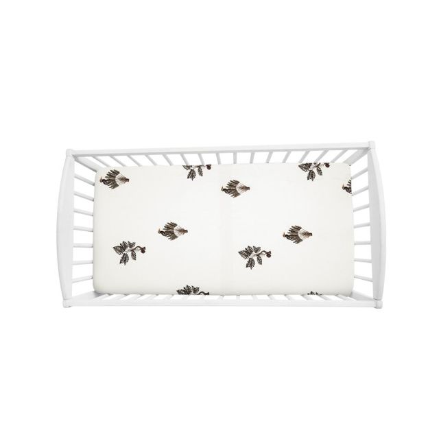 Cearsaf Bumbac cu elastic pentru patut 120 × 60 cm- Jungle Plant Sleepee