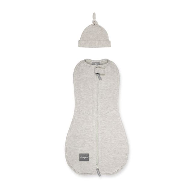 Saculet Swaddle infasat Nou Nascut Bumbac + Caciulita -  First Step Bej Sleepee