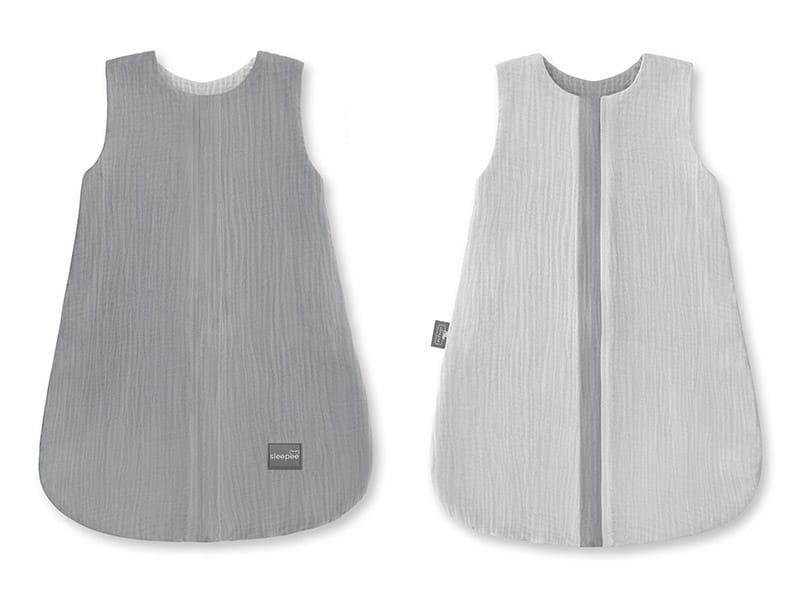 Sac de dormit Muselina/Bumbac cu 2 fete 1 TOG - 0-4 luni -Gri Sleepee