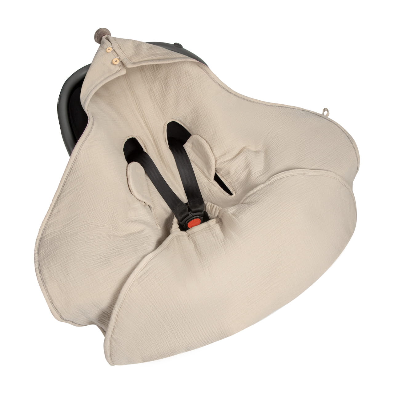 Paturica universala pentru scoica auto Bumbac Muselina - Sand Light 1.5 Tog Sleepee