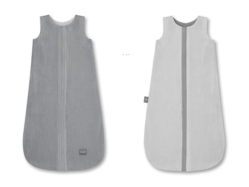 Sac de dormit Muselina/Bumbac cu 2 fete 1 TOG - 0.4 -2 ani Gri M Sleepee