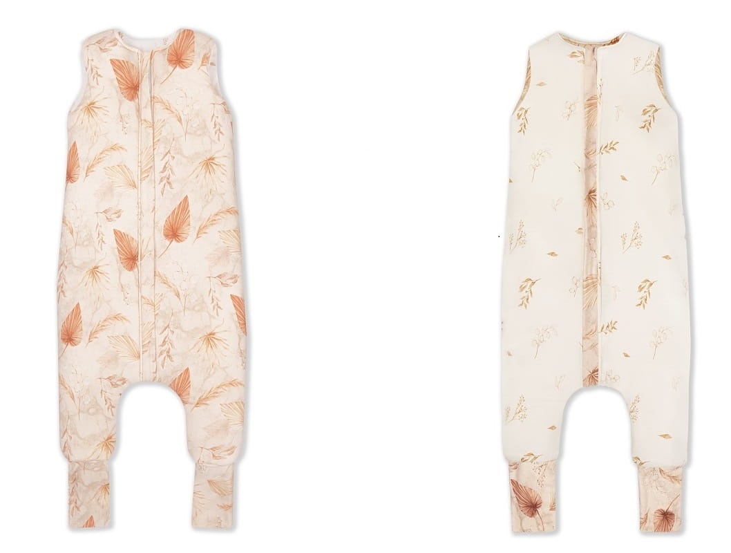 Sac Bumbac de dormit cu 2 fete cu picioare 2,5 TOG - 3-4 ani Boho Sand /Botanic Sleepee