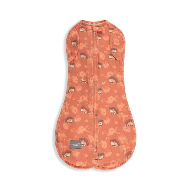 Saculet Swaddle infasat Bebe Bumbac + Caciulita -  Second Step Animale de Epoca Arici 0.2 Tog Sleepee